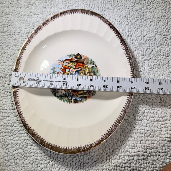 Cronin China Co. 11" x 9" Oval Serving Platter Pattern CO12 Vintage Made in USA - Picture 9 of 9